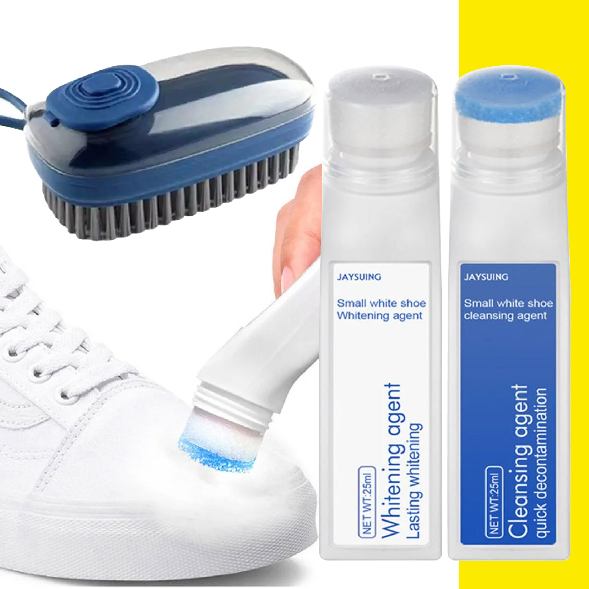 Miniatura 5 de Set Limpieza Blanqueador Cepillo Zapatos